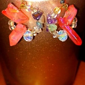 NEBULA Strawberry Galaxy Hoop Earrings🎉🩷